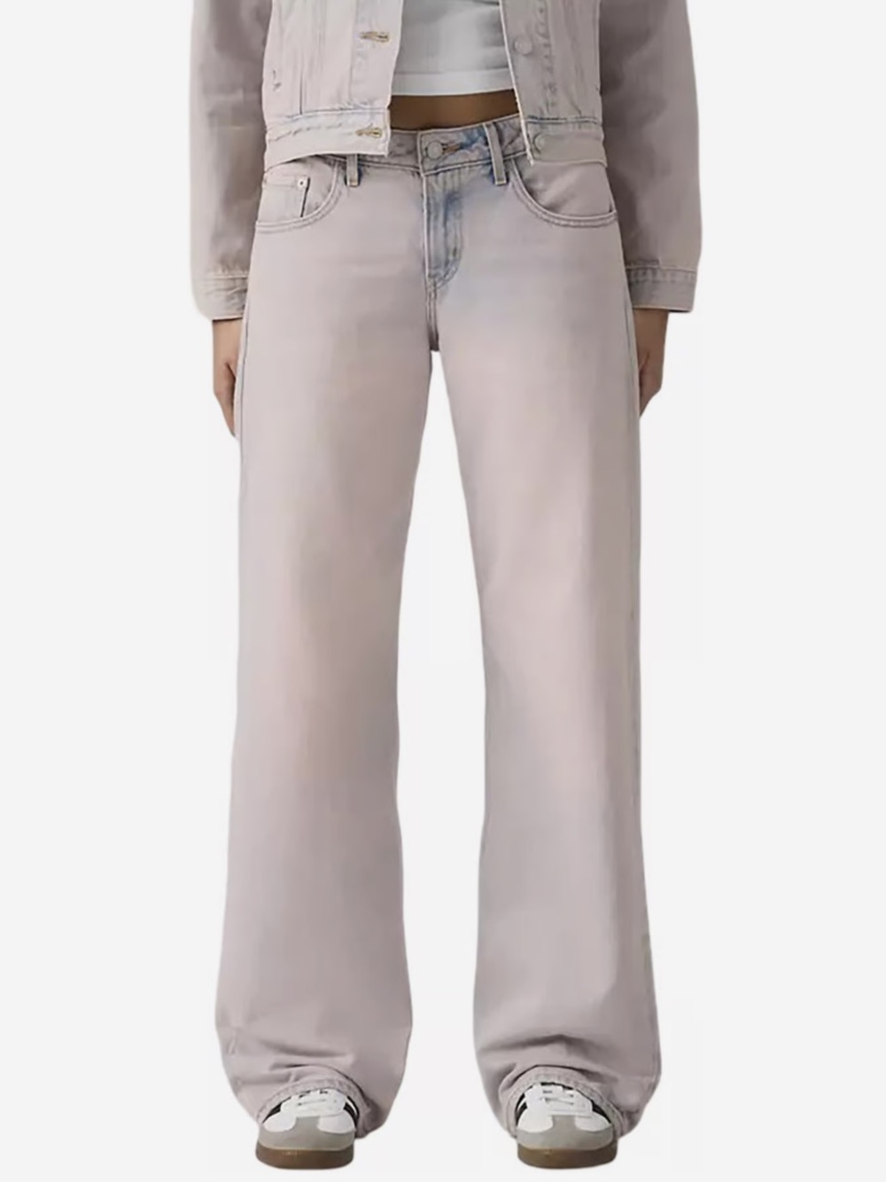 NWOT Levis Women’s Low Loose Jeans in Rose Up Light Wash No Stretch Size 28